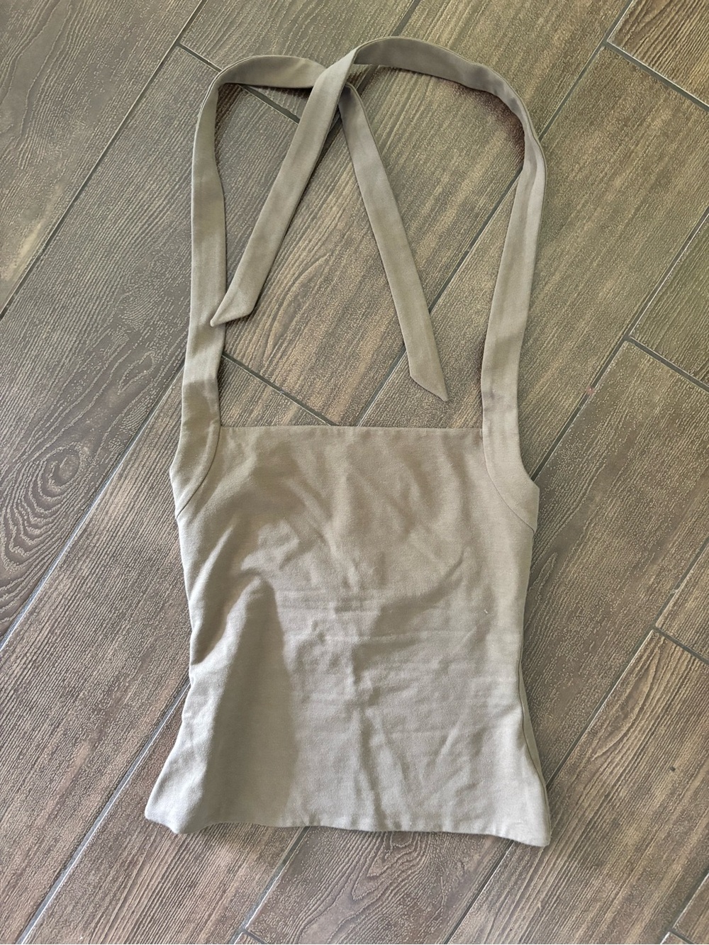 Aritzia Optimum Halter Tie-Back Camisole- Folio Brown